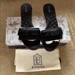 Birdies Sparrow Slides Black 8 NEW